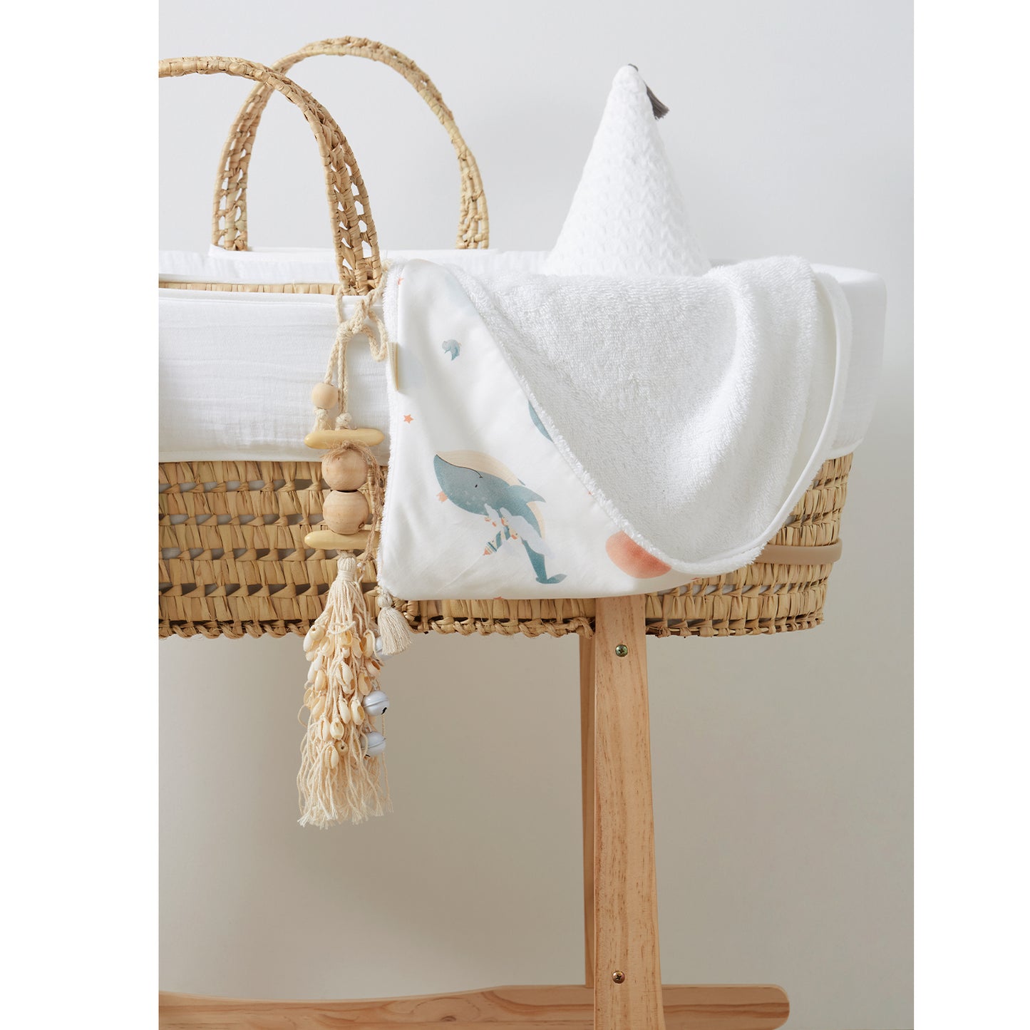 Toalla con Capucha Bimbidreams Moby Blanca