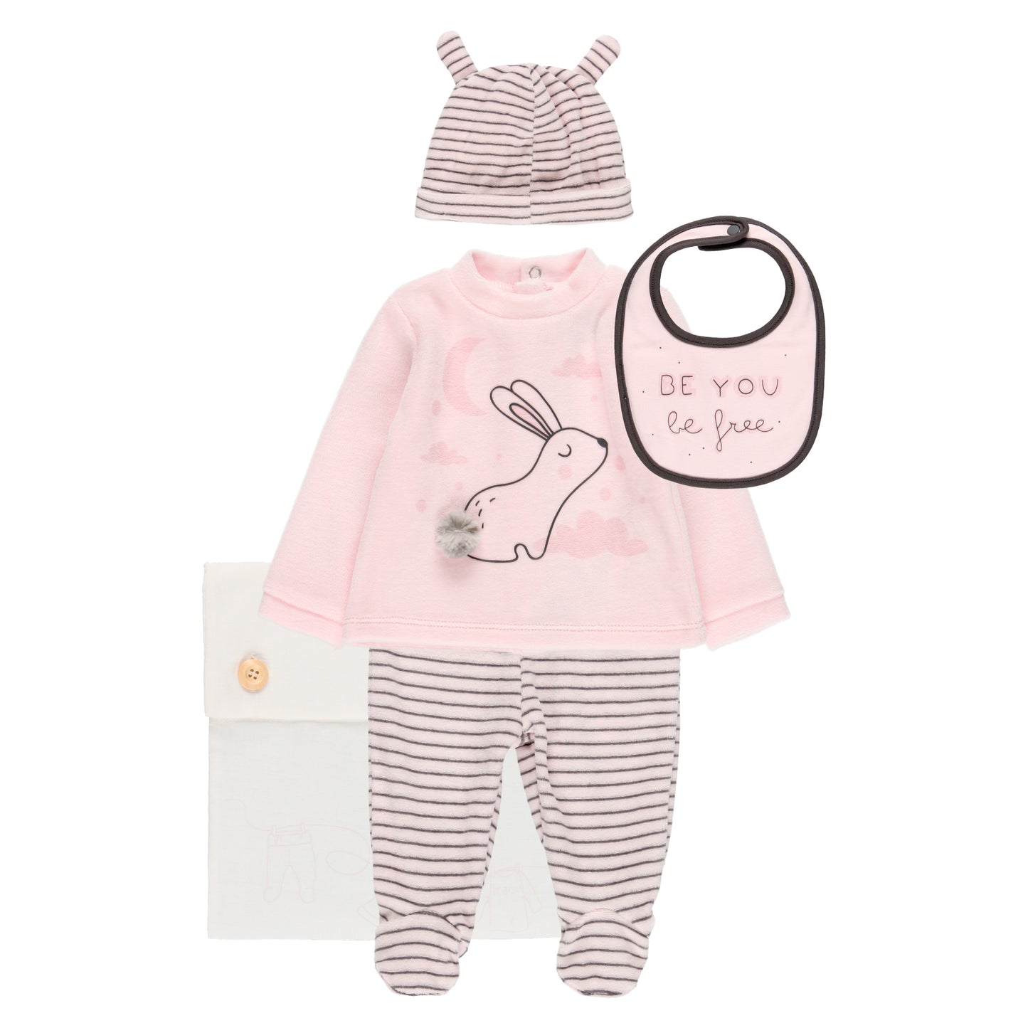 Kit Primera Muda Boboli Conejito Rosa