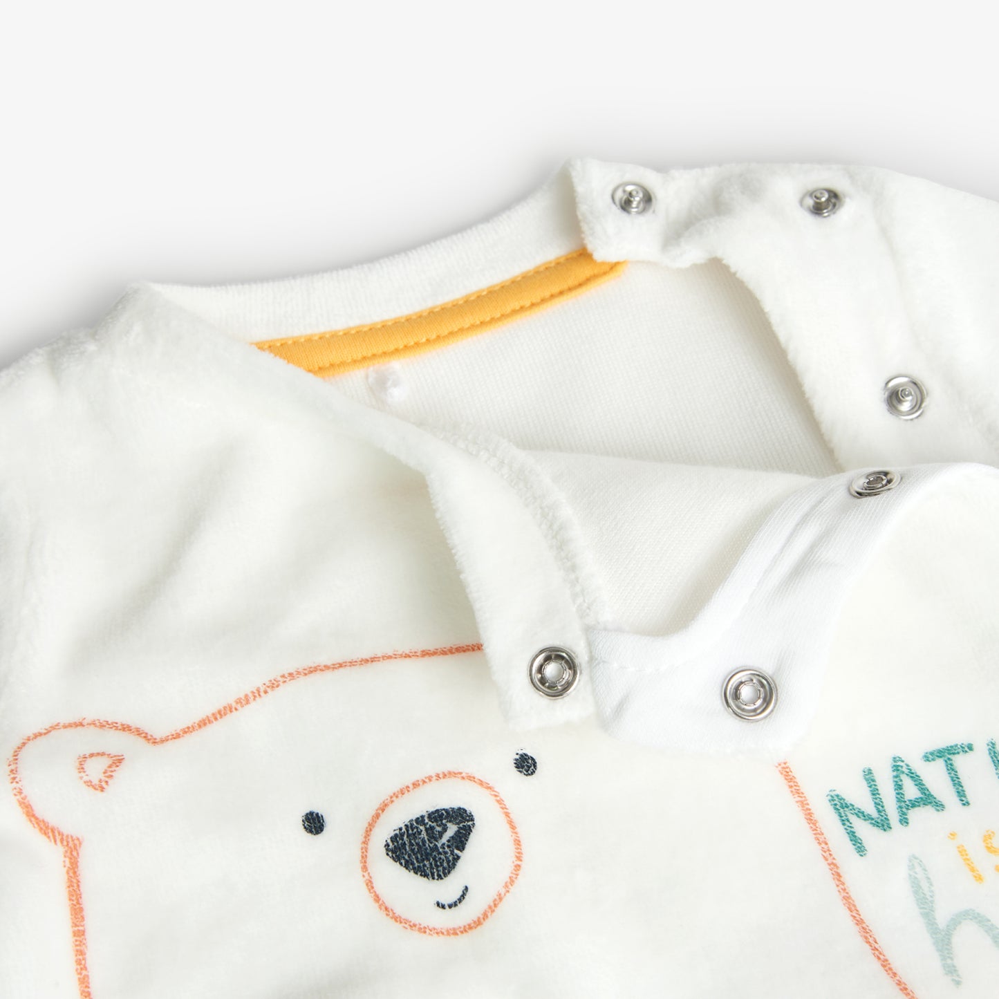 Pijama Terciopelo Boboli Dots y Dinos Crudo