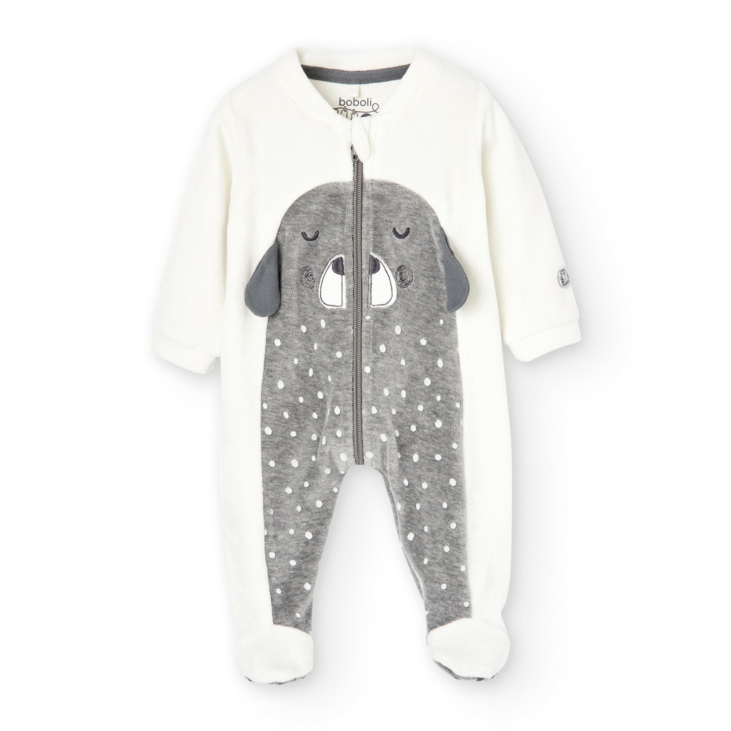 Pijama Terciopelo Boboli Perrito Gris