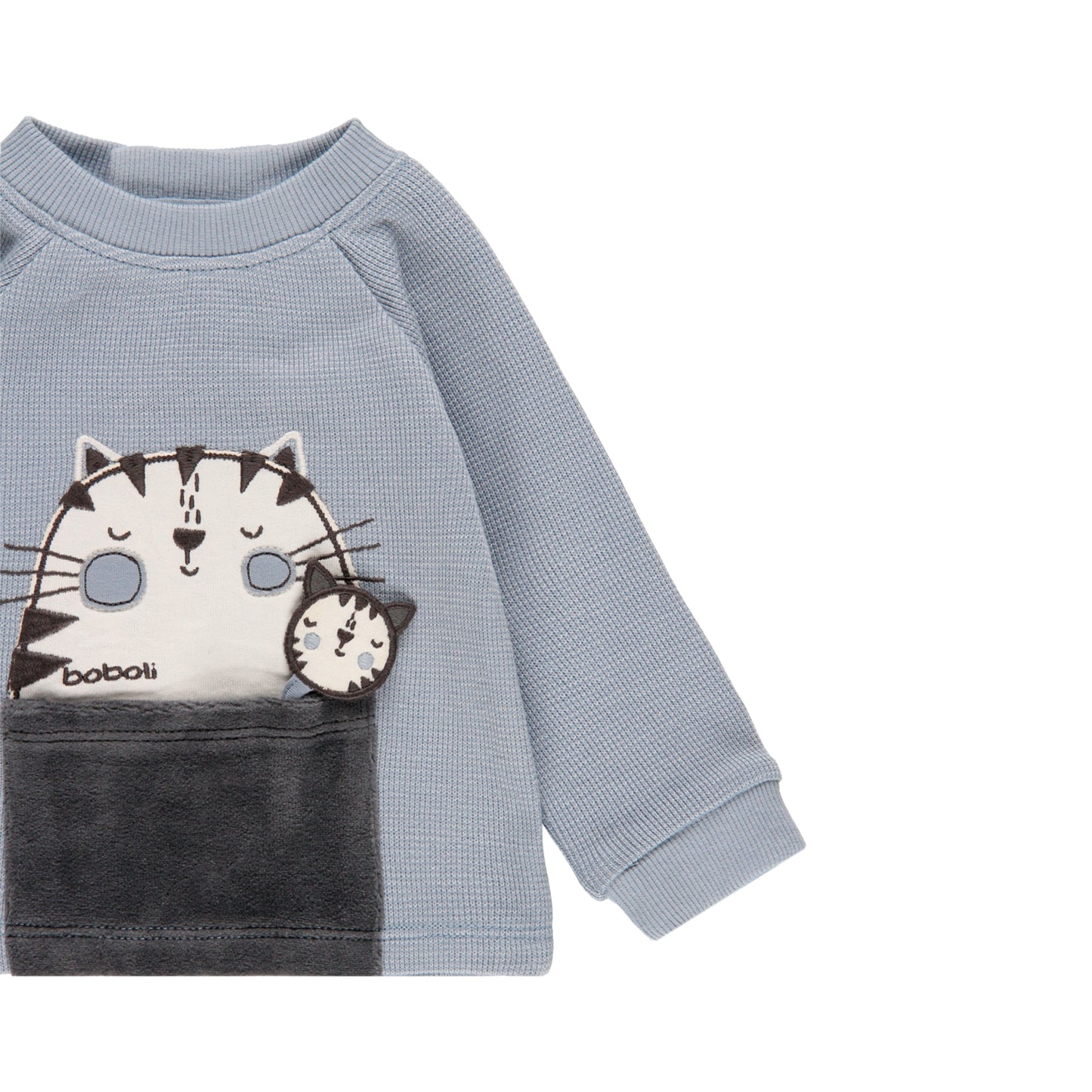 Buzo Boboli Gatos Azul