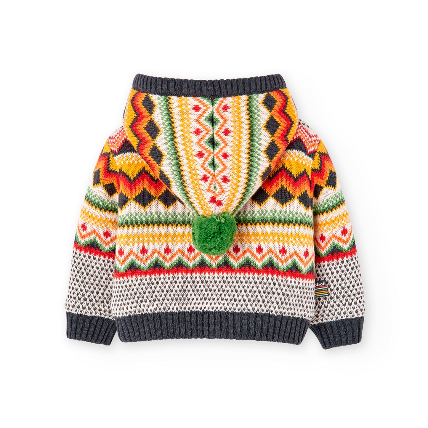Sweater Abrigado Boboli Verde Gris