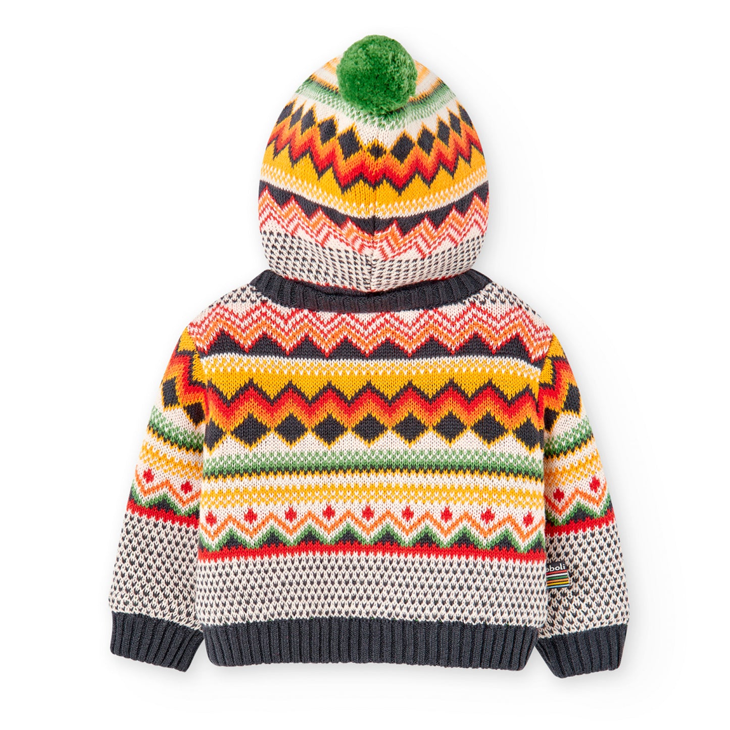 Sweater Abrigado Boboli Verde Gris