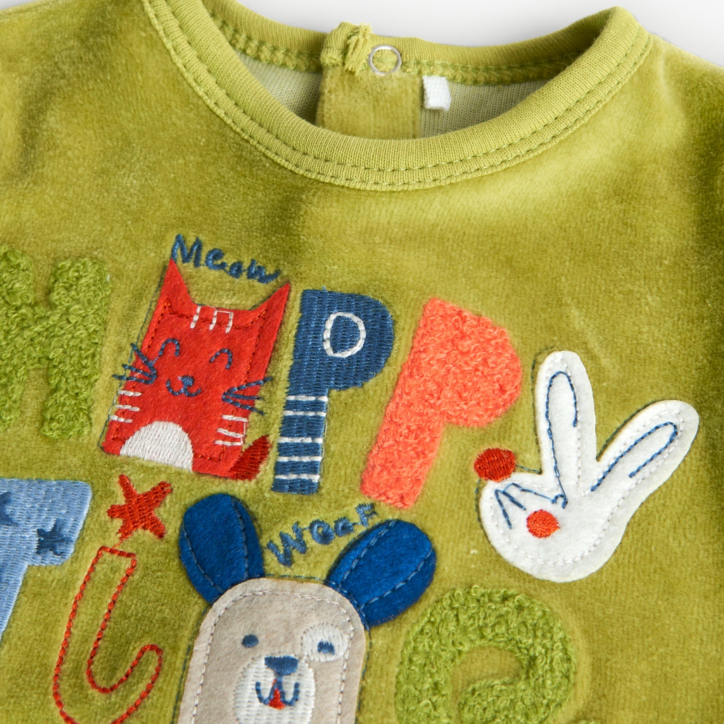 Pijama Terciopelo Boboli Arcoirirs y Figuras Kiwi