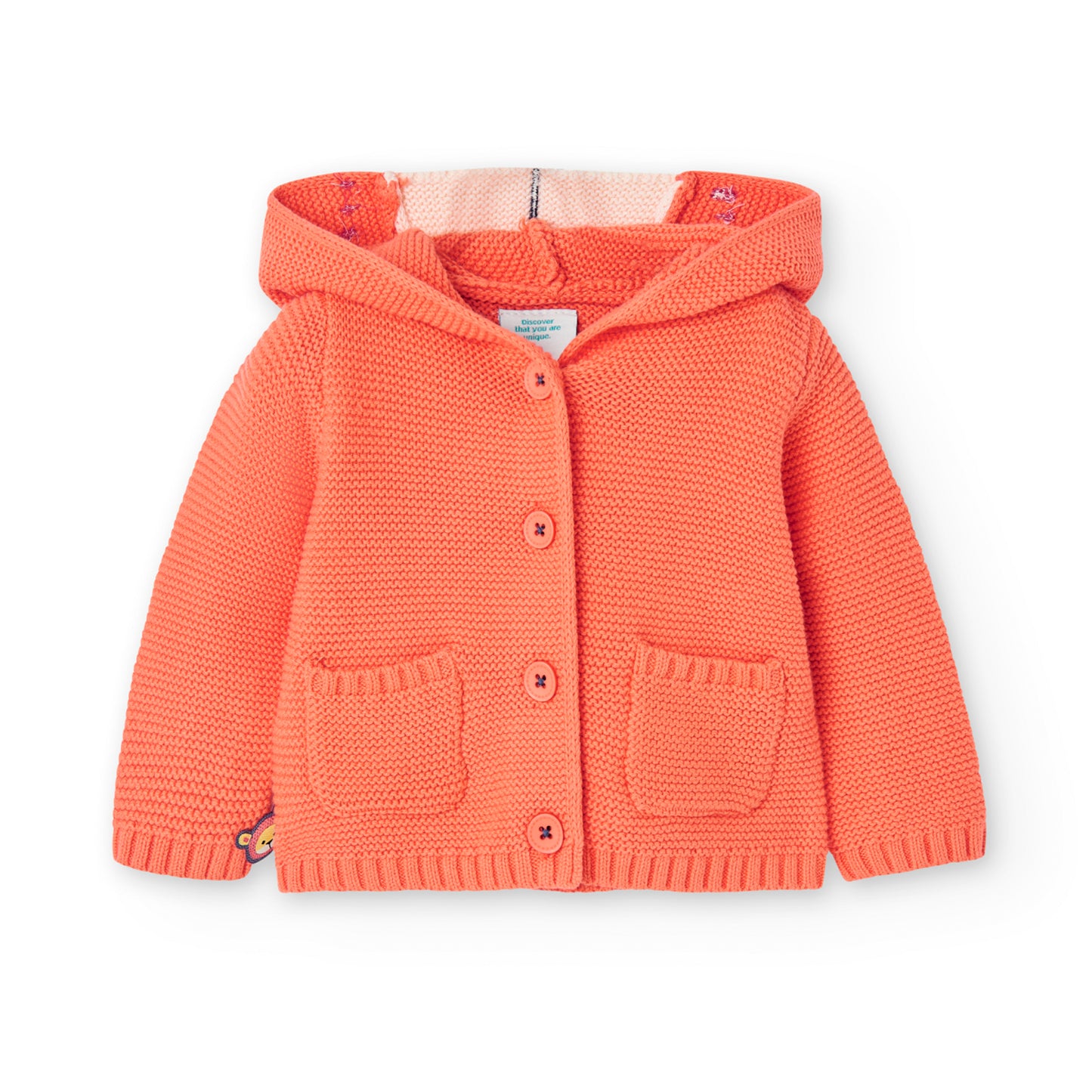 Sweater con Capucha Boboli Oso Naranja