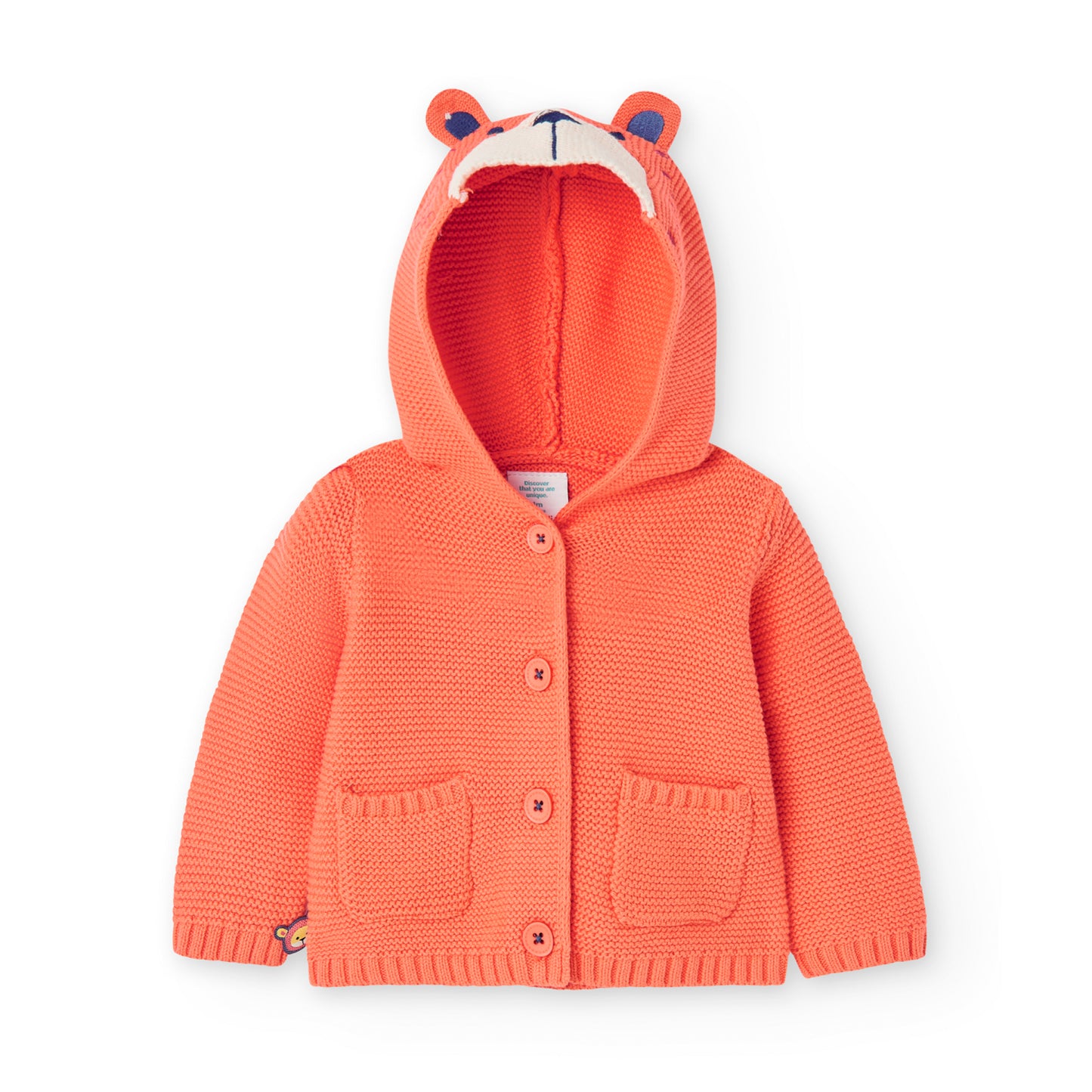 Sweater con Capucha Boboli Oso Naranja