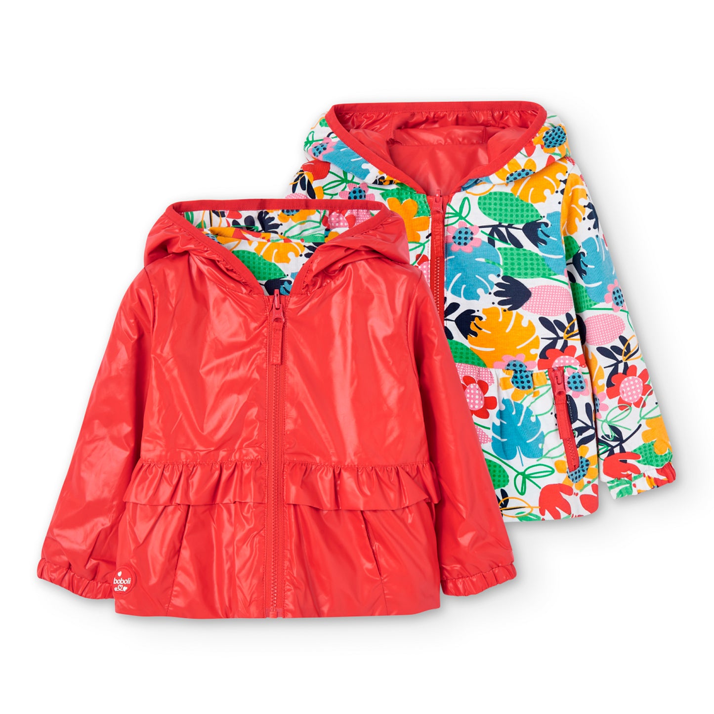 Chaqueta Reversible Boboli Estampado Flores