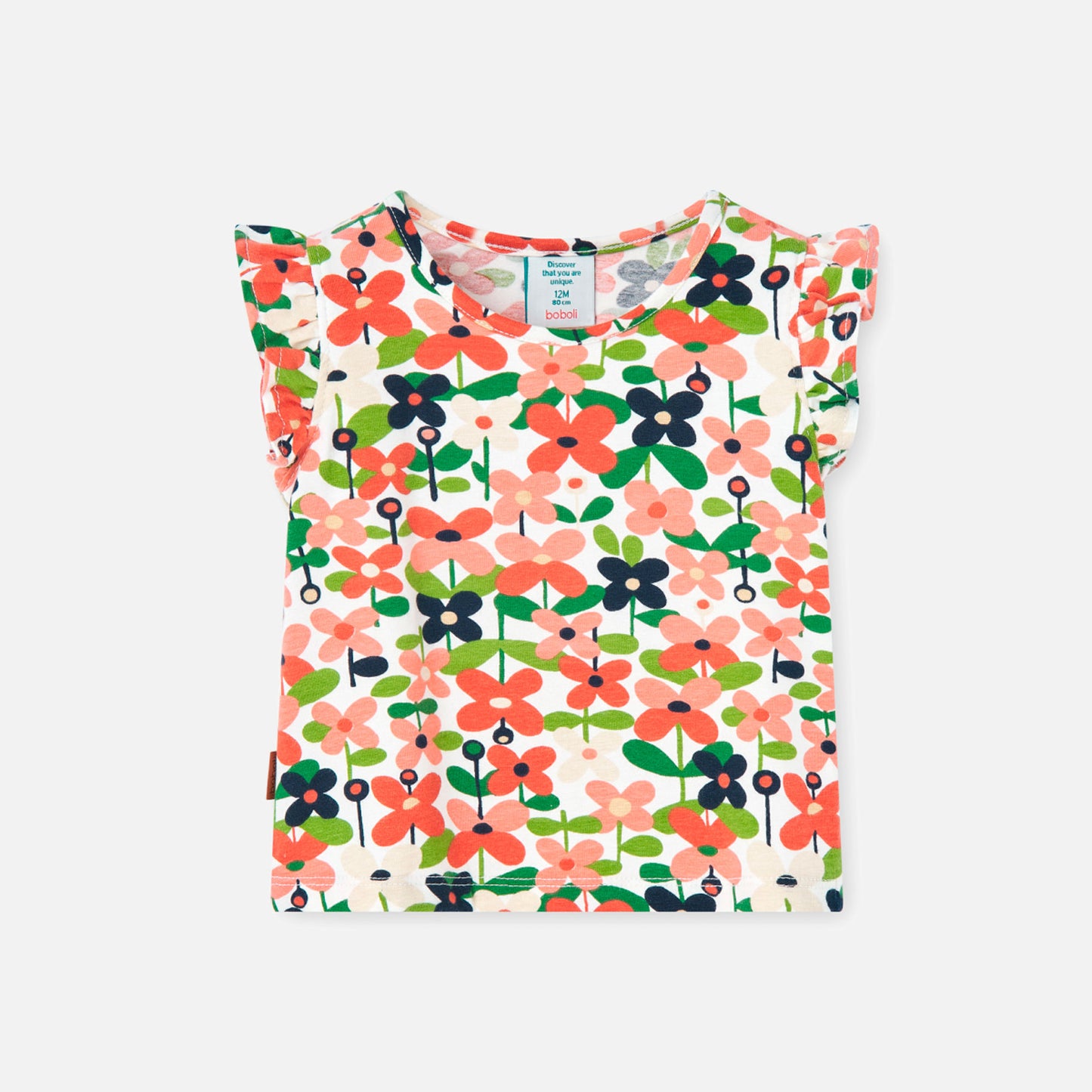 Camiseta Boboli Estampado Flores Greenland