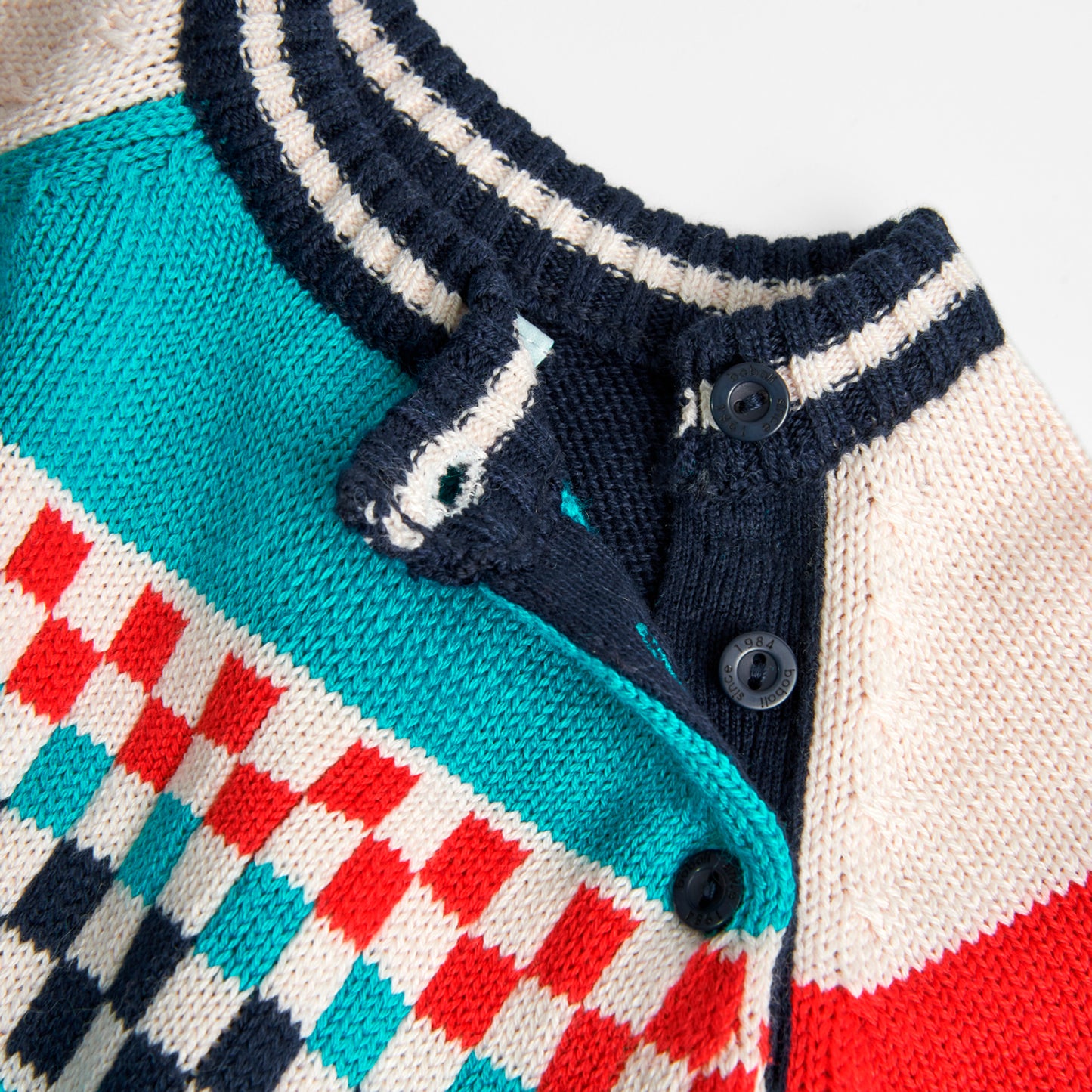 Sweater Tejido Boboli Cuadritos Azul