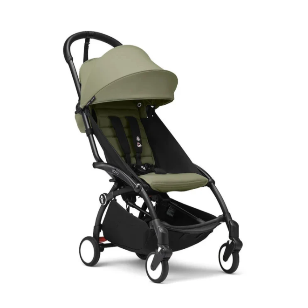 Combo Coche STOKKE™ YOYO³ 6+ Negro/Olive+ MOISES