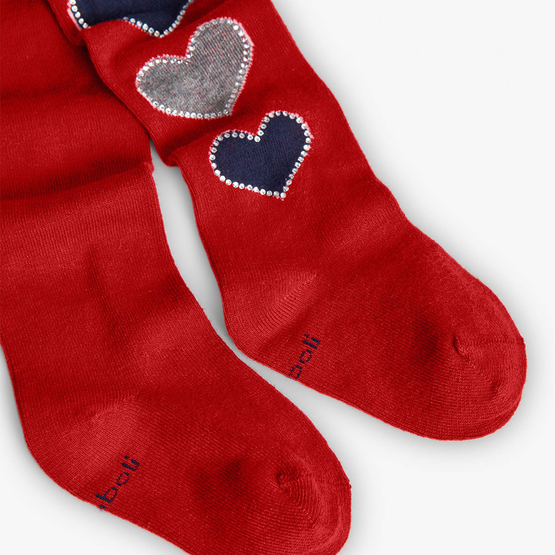 Leotardo Boboli Corazones Rojo