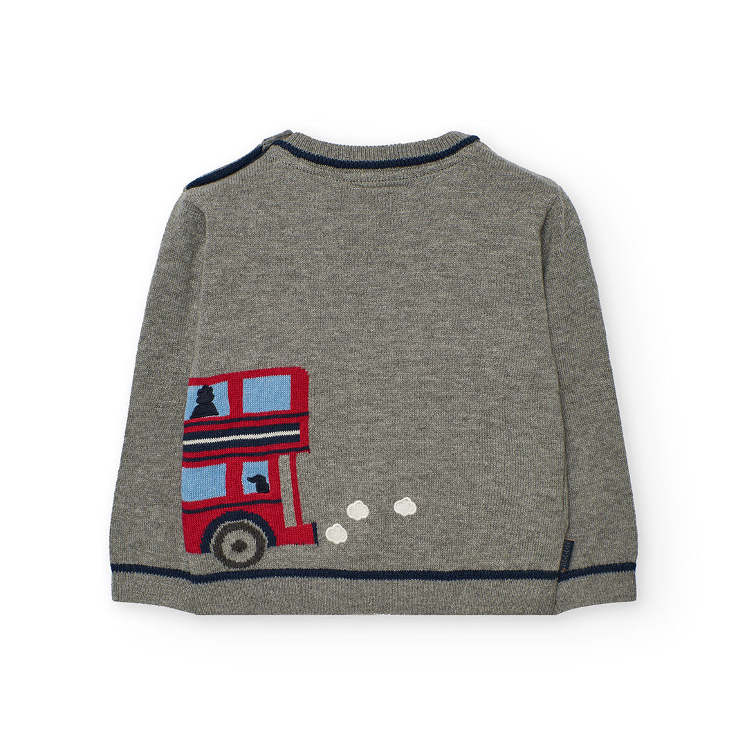 Sweater Boboli Carros Gris