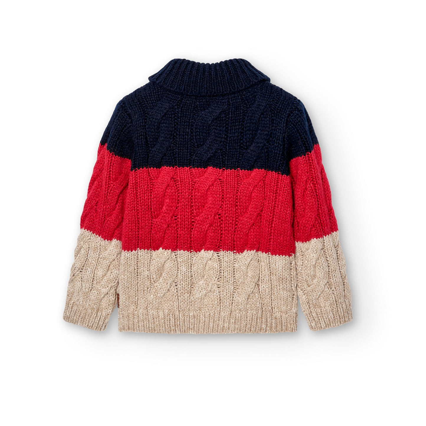 Sweater Trenzado Boboli Marino Rojo