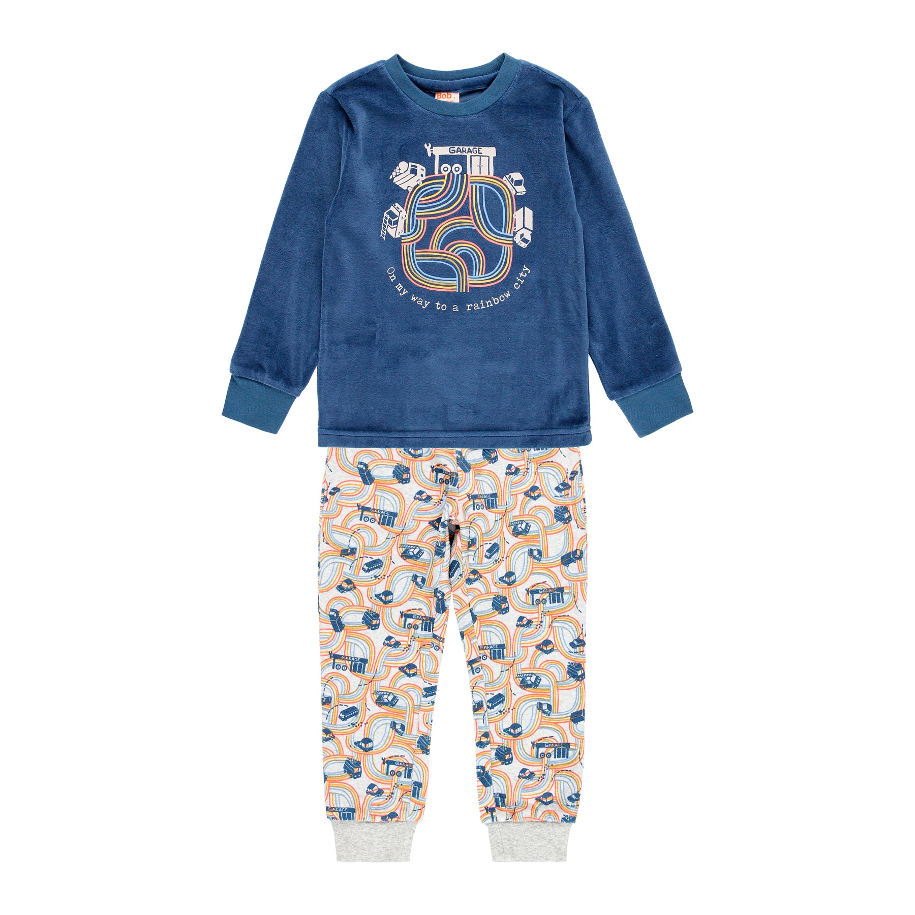 Pijama Terciopelo Boboli Carritos Azul – BabyStation
