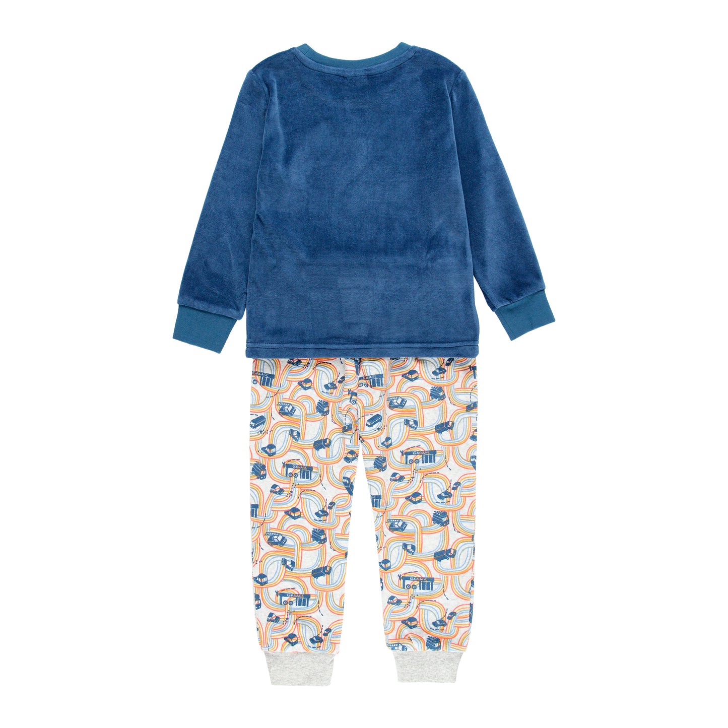 Pijama Terciopelo Boboli Carritos Azul