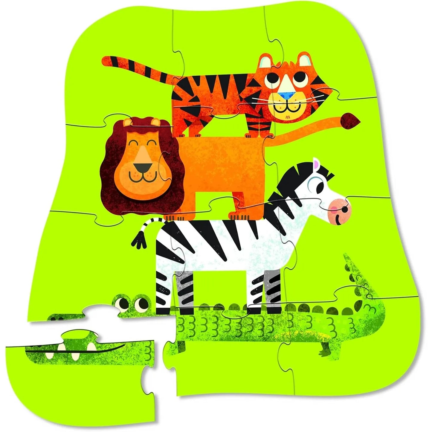 Mini rompecabezas 12 piezas amigos de la Jungla