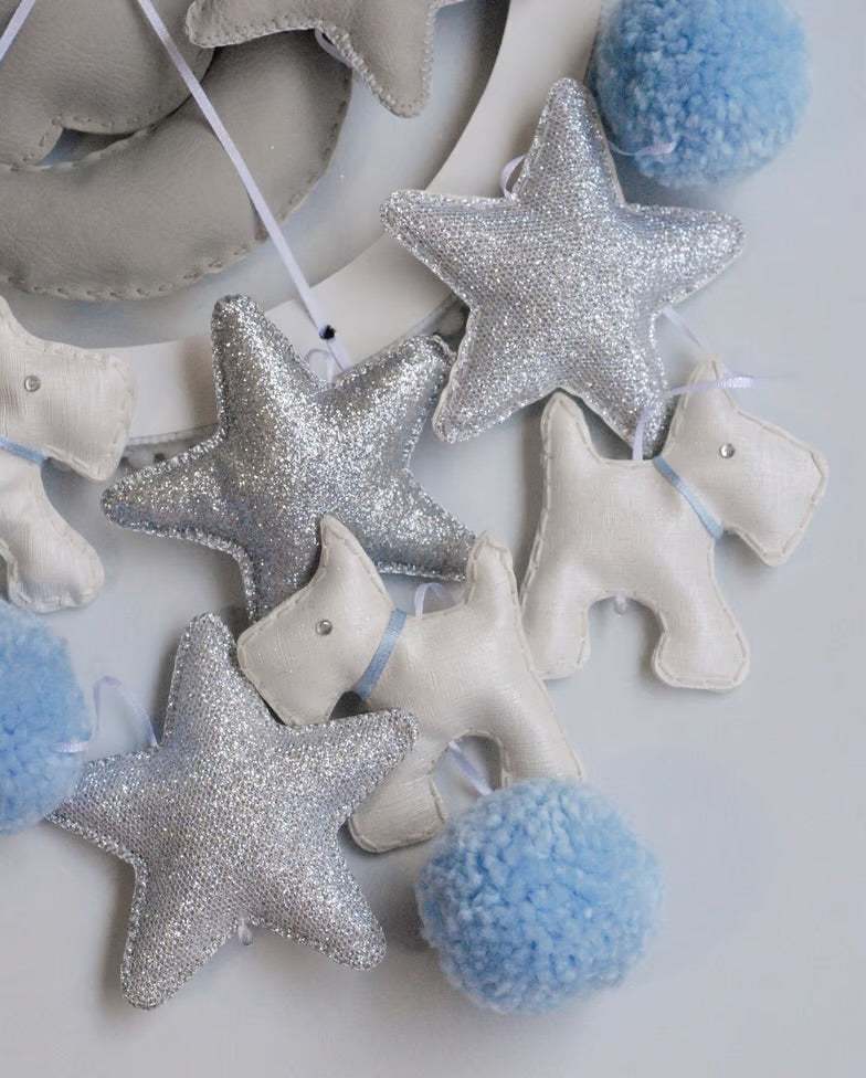 Móvil el mejor amigos con estrellas y pompones