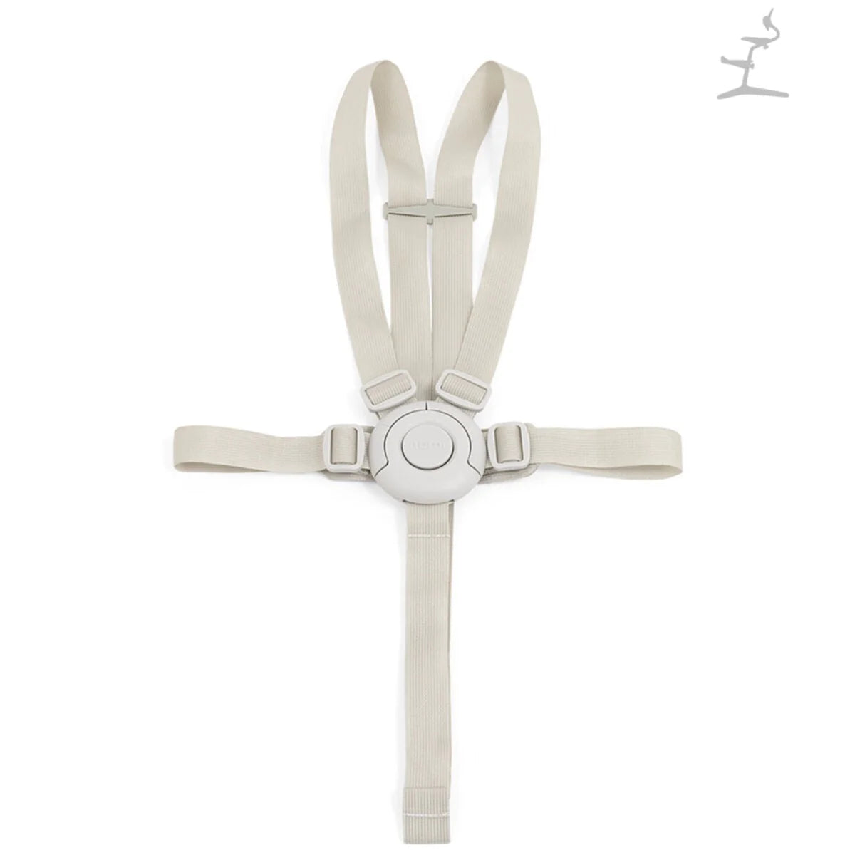 Combo Silla Stokke Nomi Natural Blanca + BabySet + Bandeja + Arnes