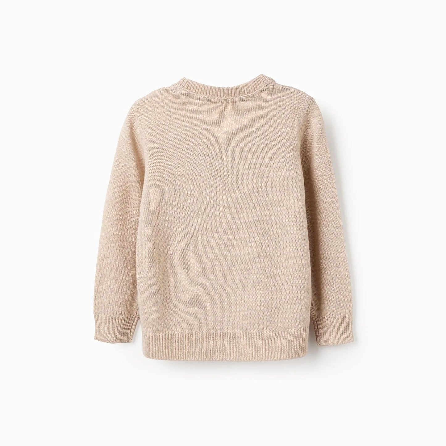 Sweater Zippy de Reno y Pompón Beige