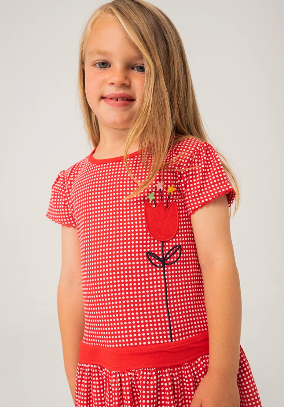 Vestido Boboli Flor Rojo