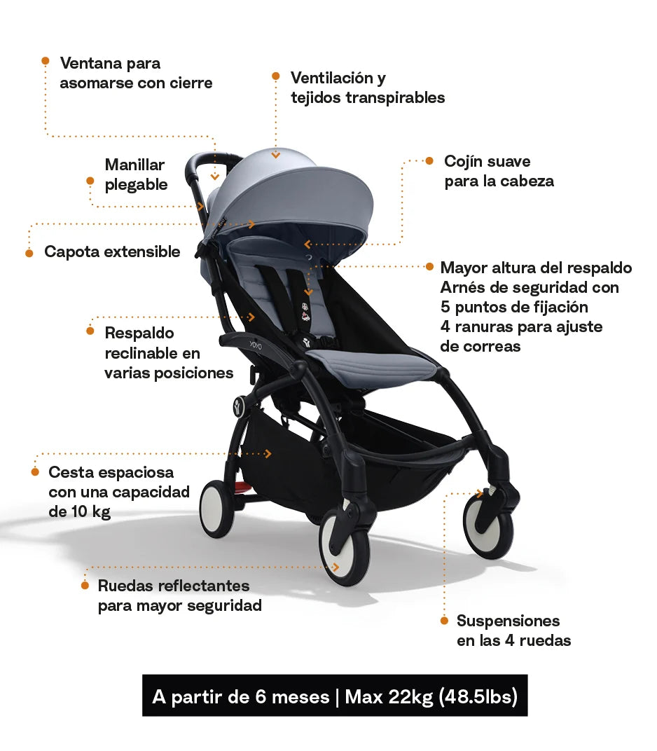 Coche Stokke® YOYO³ 6+ Negro/Olive
