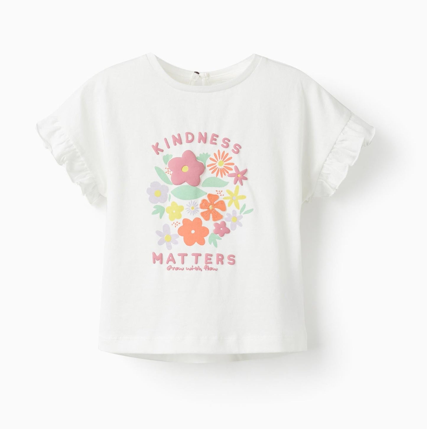 Camiseta Zippy Flores Crudo
