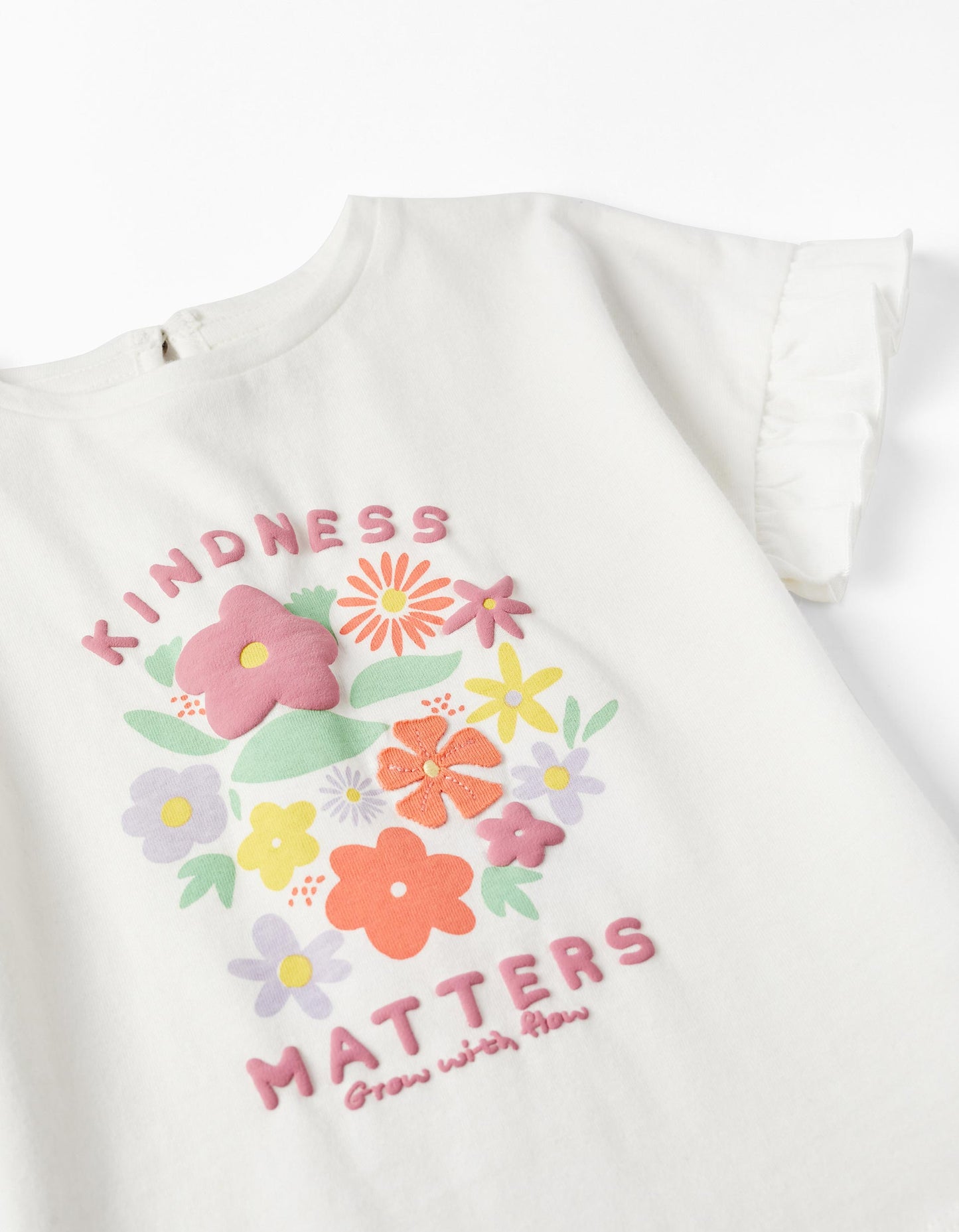 Camiseta Zippy Flores Crudo
