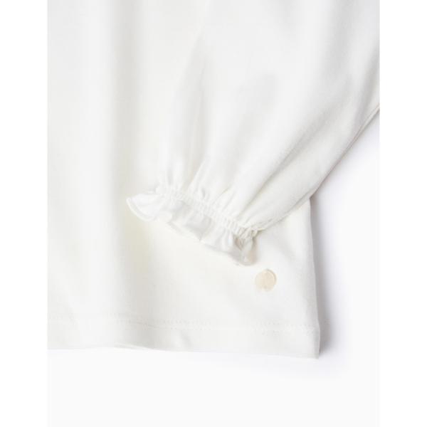 Blusa ML con cuello Zippy Blanca