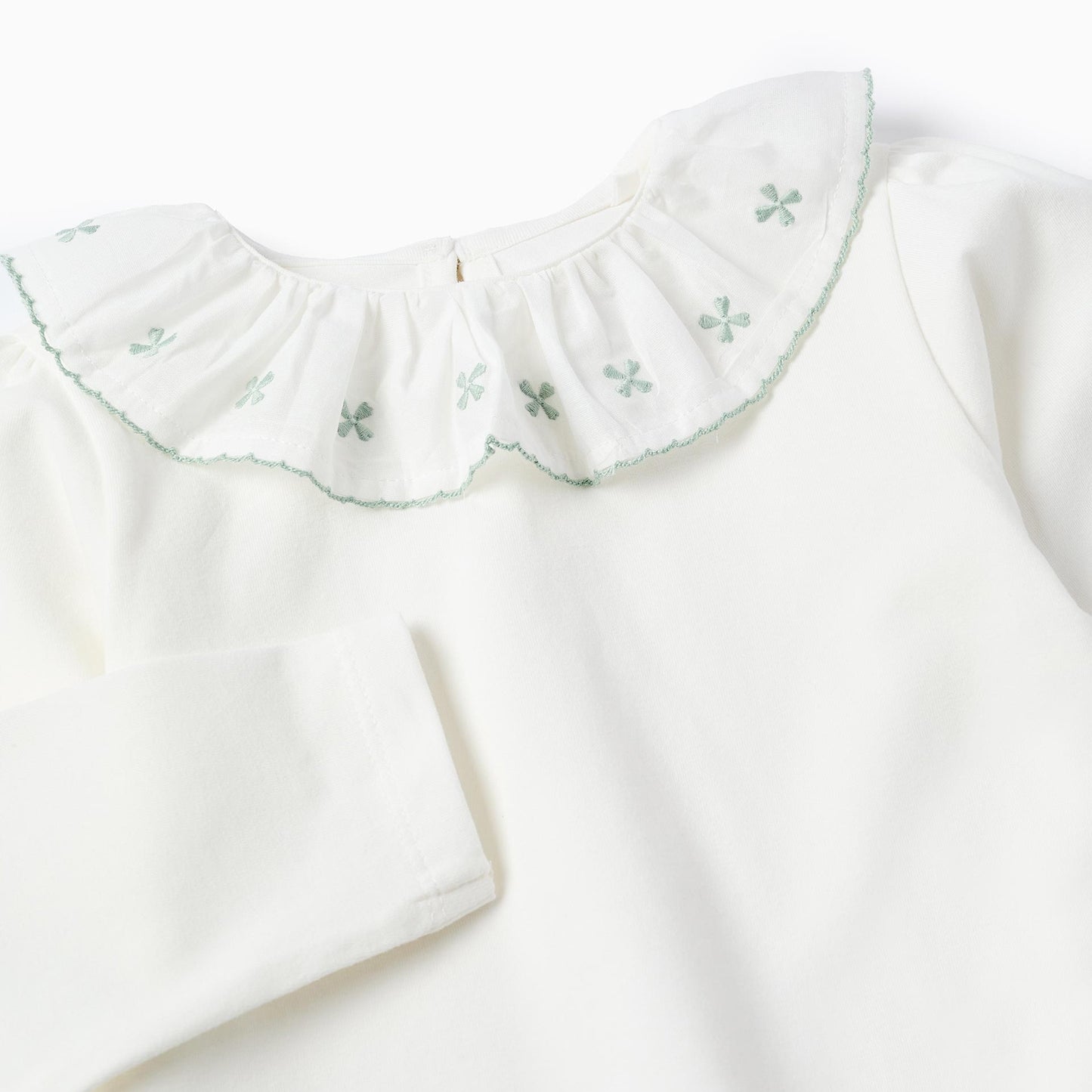 Camisa ML Zippy con Cintas Onduladas Blanco