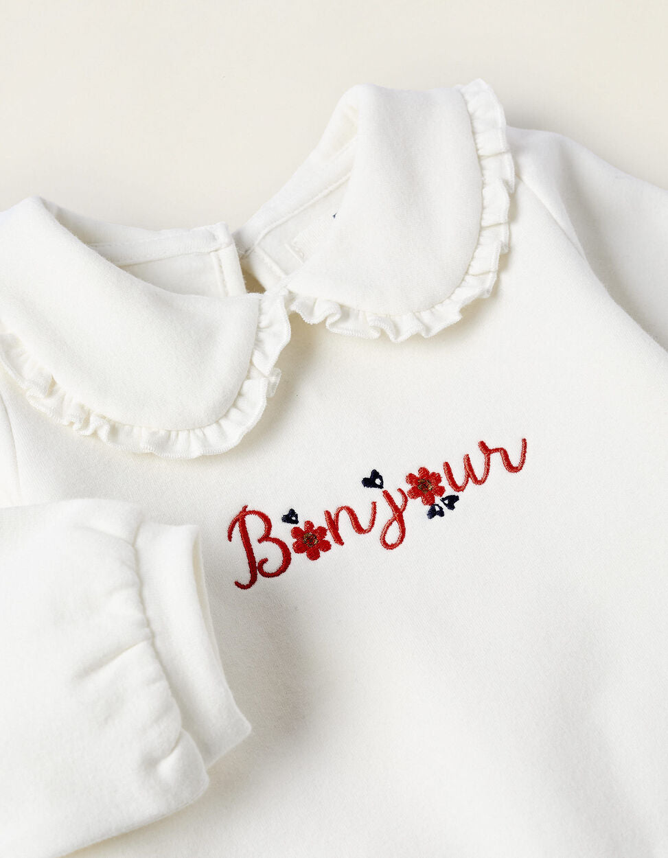 Buzo con cuello Zippy Blanco