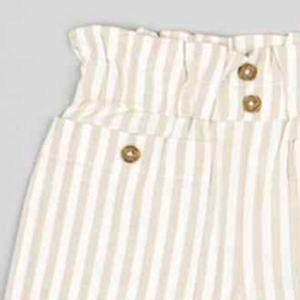 Shorts Lino Losan Rayas Beige