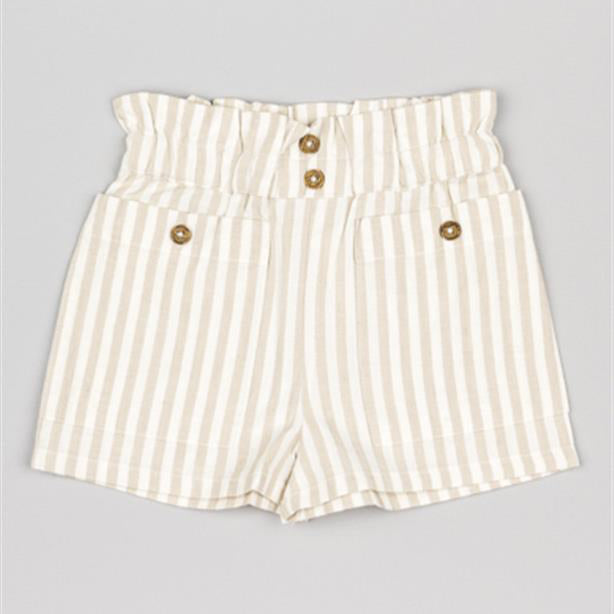 Shorts Lino Losan Rayas Beige