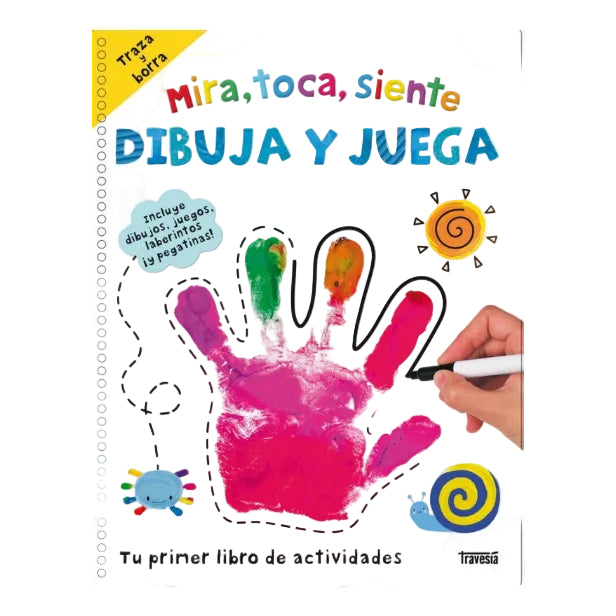 Libro Mira, Toca, siente, Dibuja y Juega