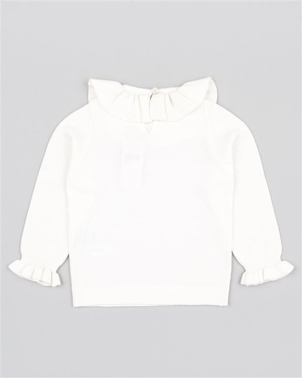 Sweater con Cuello Zippy Blanco