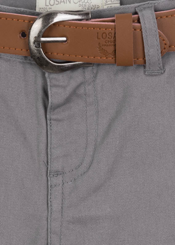 Pantalon con cinturon Losan Gris