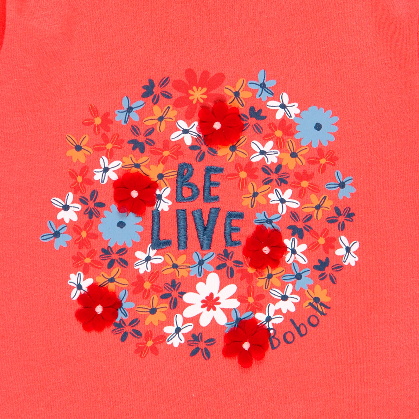 Camiseta Boboli Flores Coral