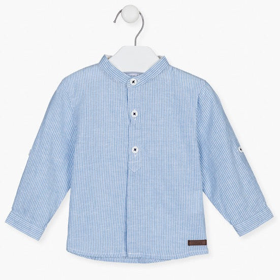 Camisa ML Losan Lino Azul