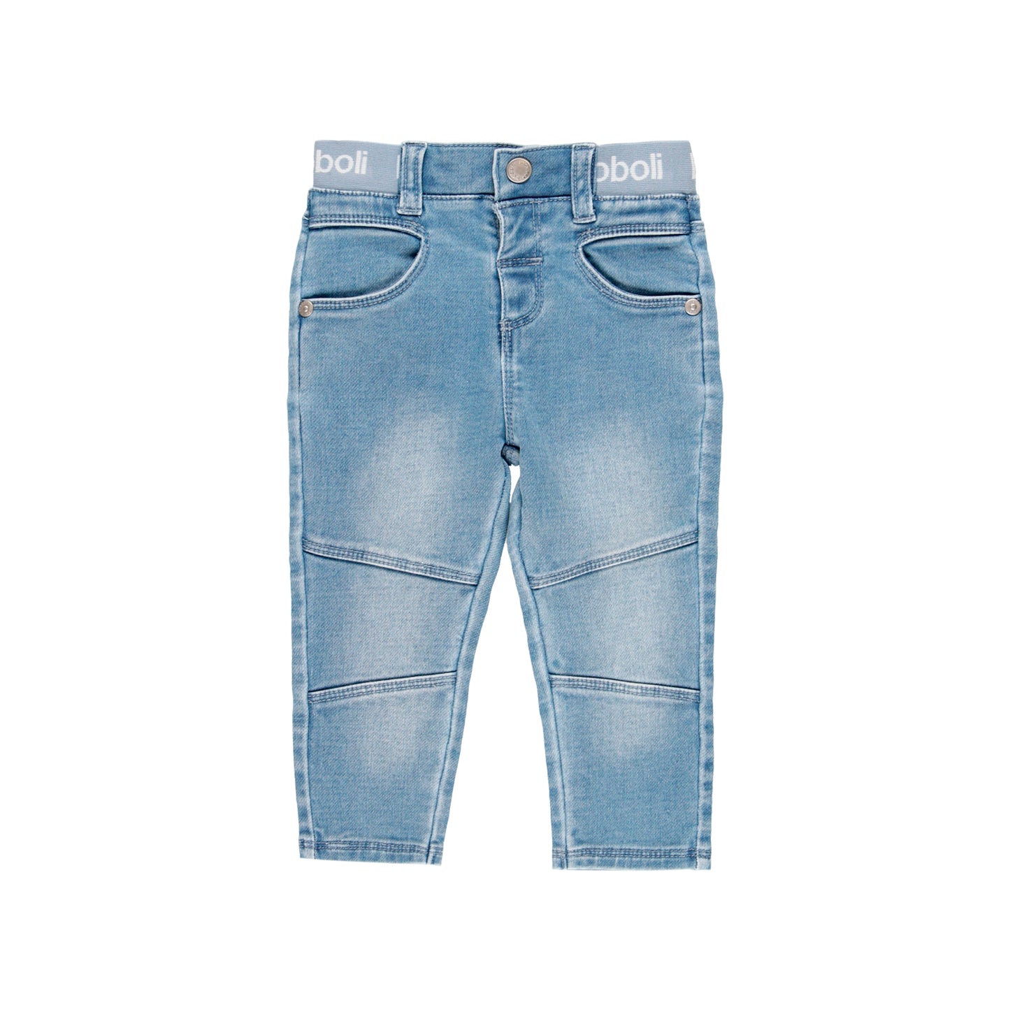 Pantalon Denim Caucho Boboli Bleach Claro