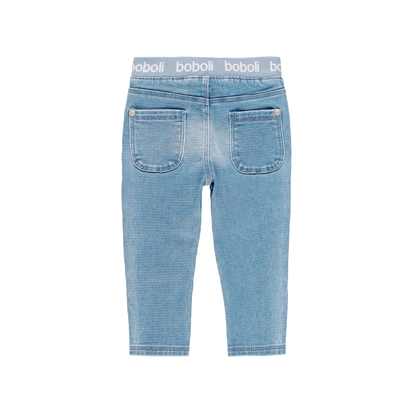 Pantalon Denim Caucho Boboli Bleach Claro