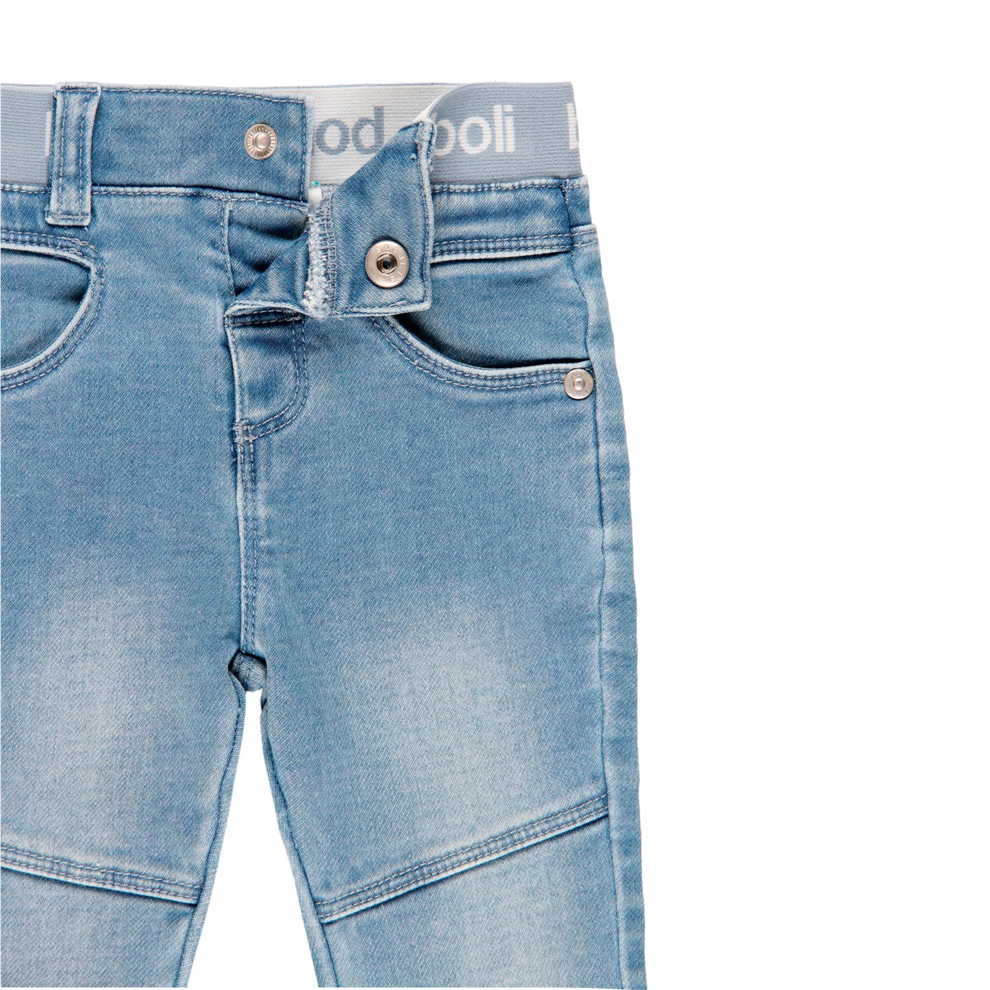 Pantalon Denim Caucho Boboli Bleach Claro