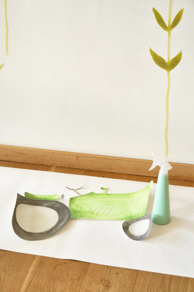 DECOR PRE-ENCOLLE GREEN TRACTOR