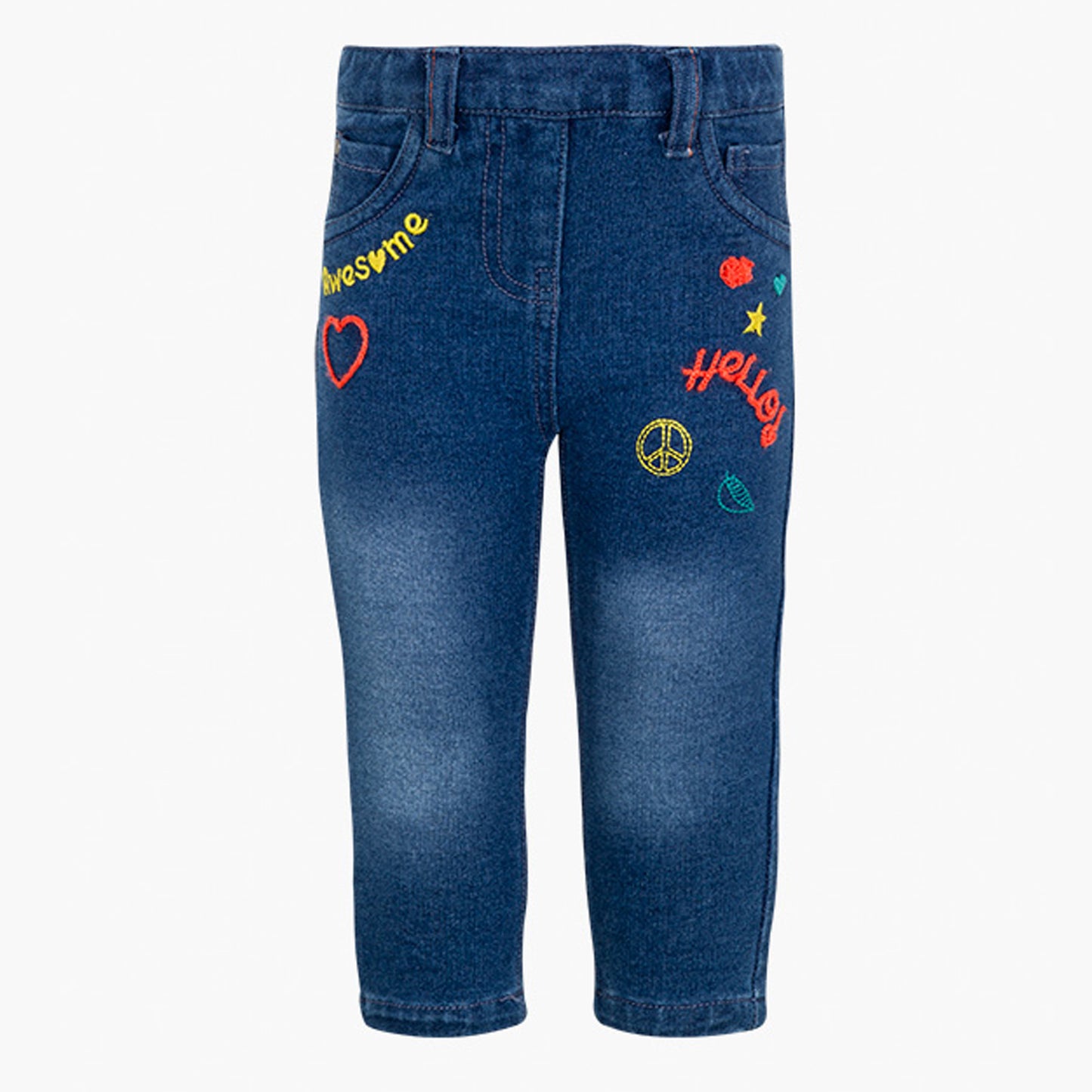 Pantalon Denim Losan Bordado Hello