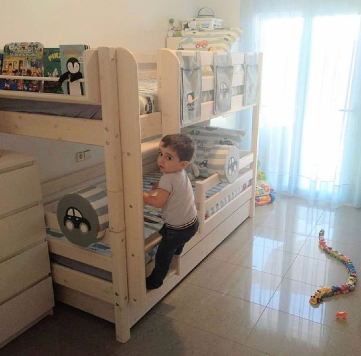 Cama Nido Flexa Classic Blanco Cal Con Asas