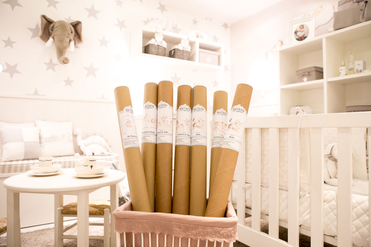 Vinilo Sueños de Cigüeña Elefantito Feliz