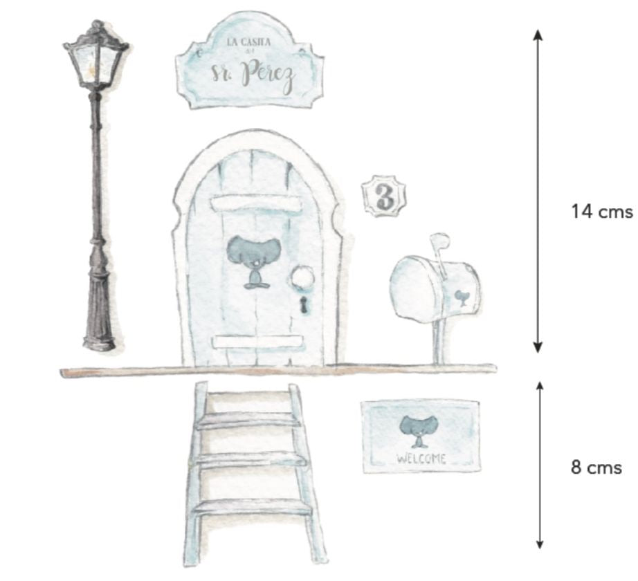 Vinilo Sueños de Cigüeña Puerta Sr Perez Azul