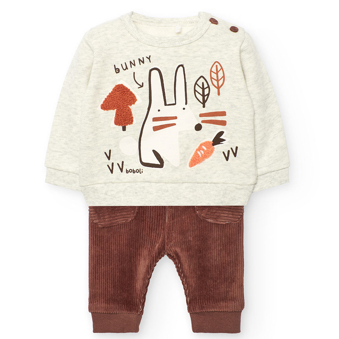 Conjunto Boboli Sueños de Otoño Conejito Crudo