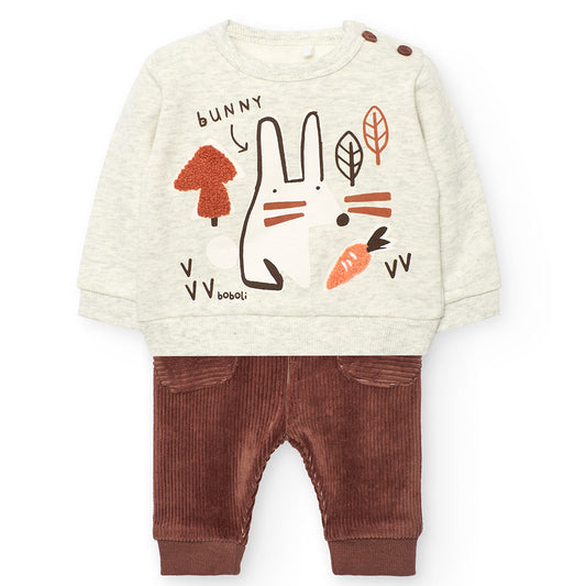 Conjunto Boboli Sueños de Otoño Conejito Crudo