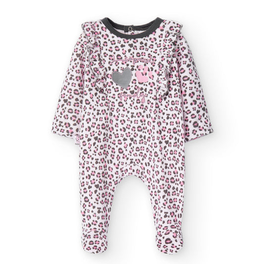 Pijama Terciopelo Boboli Leopardo Rosa