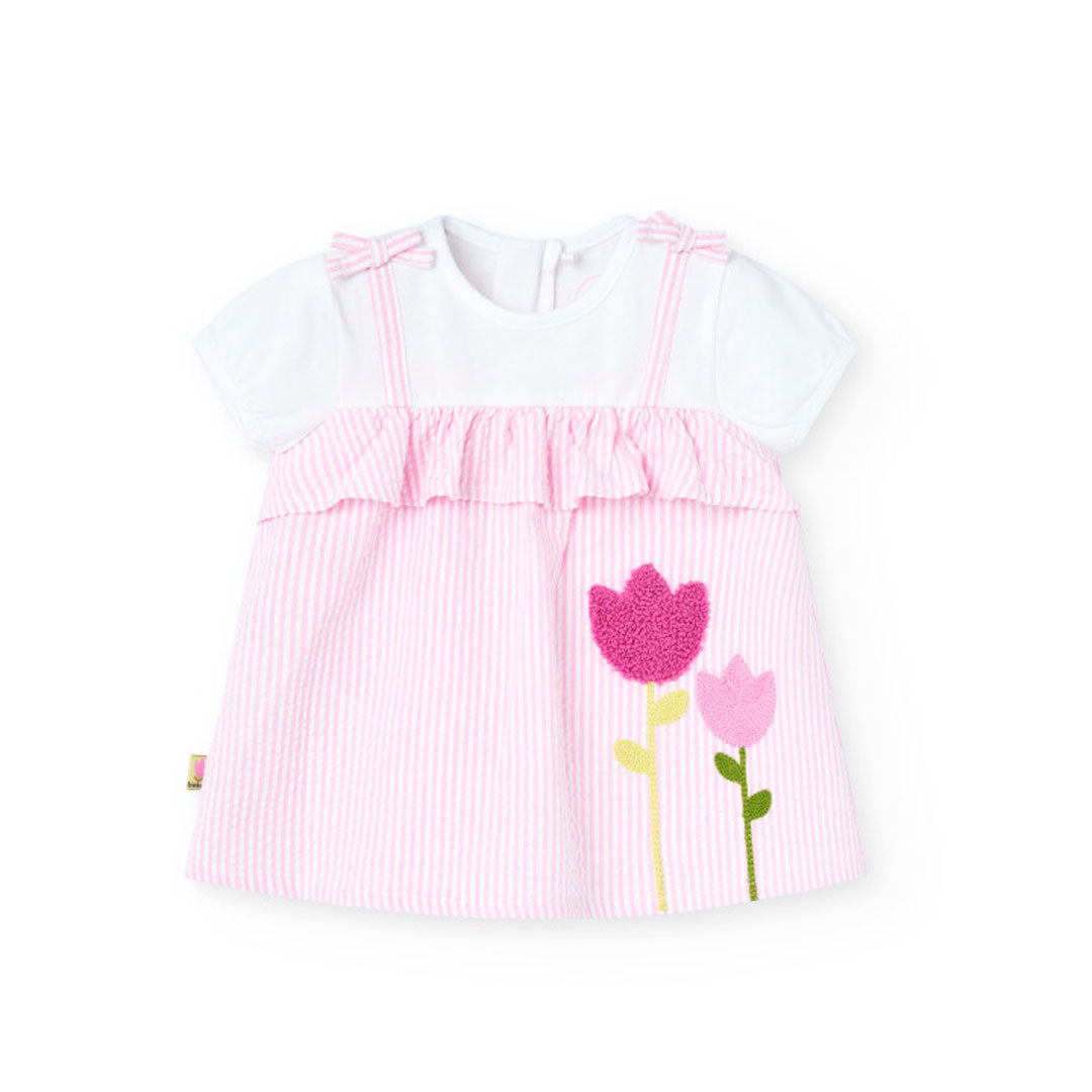 Vestido con Calzon Boboli Tulipanes Rosa