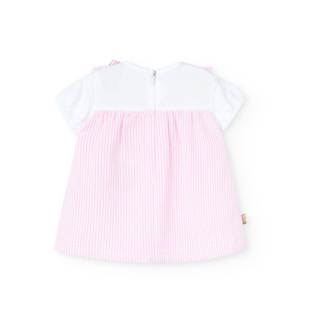 Vestido con Calzon Boboli Tulipanes Rosa